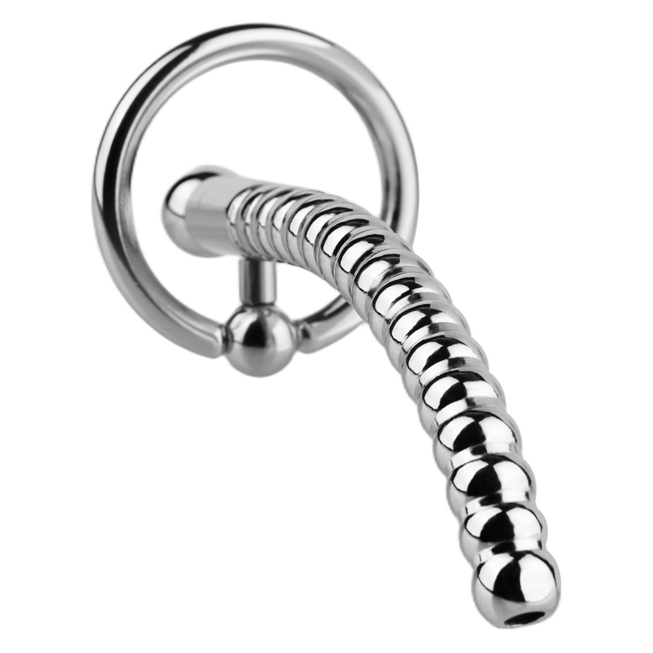 Male Chastity Devices with Stainless Steel Ring and Plug Men Urethral Stretching