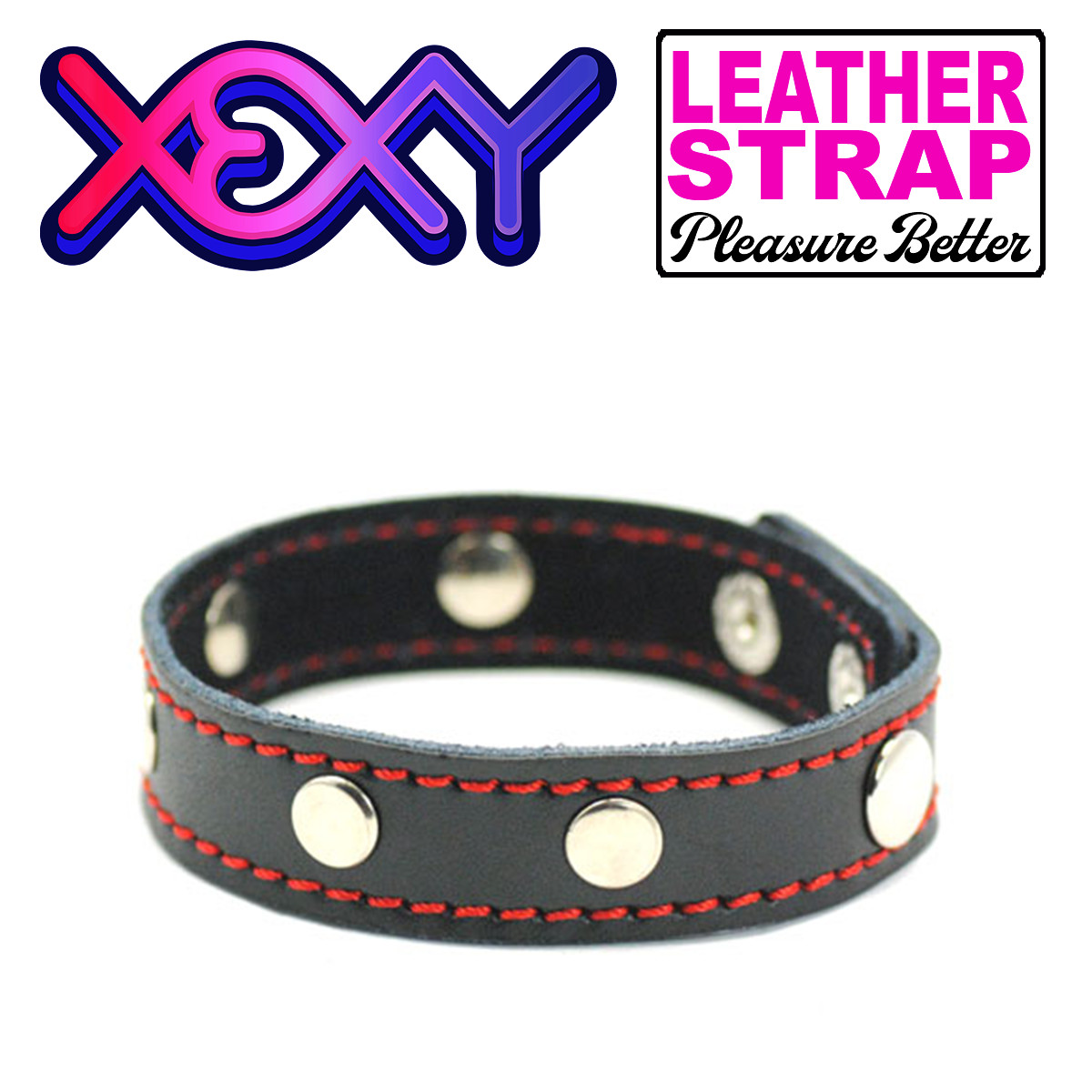 Leather Adjustable Cock Restraint Strap Hard Erections Penis Ring Adult Mens Sex