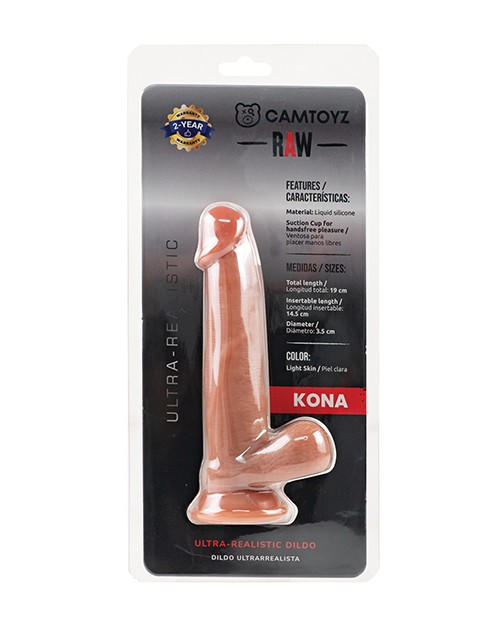 Realistic Dildo 7.48 Inch Dong Silicone Real Feel Suction Cup Dongs Ultra Kona