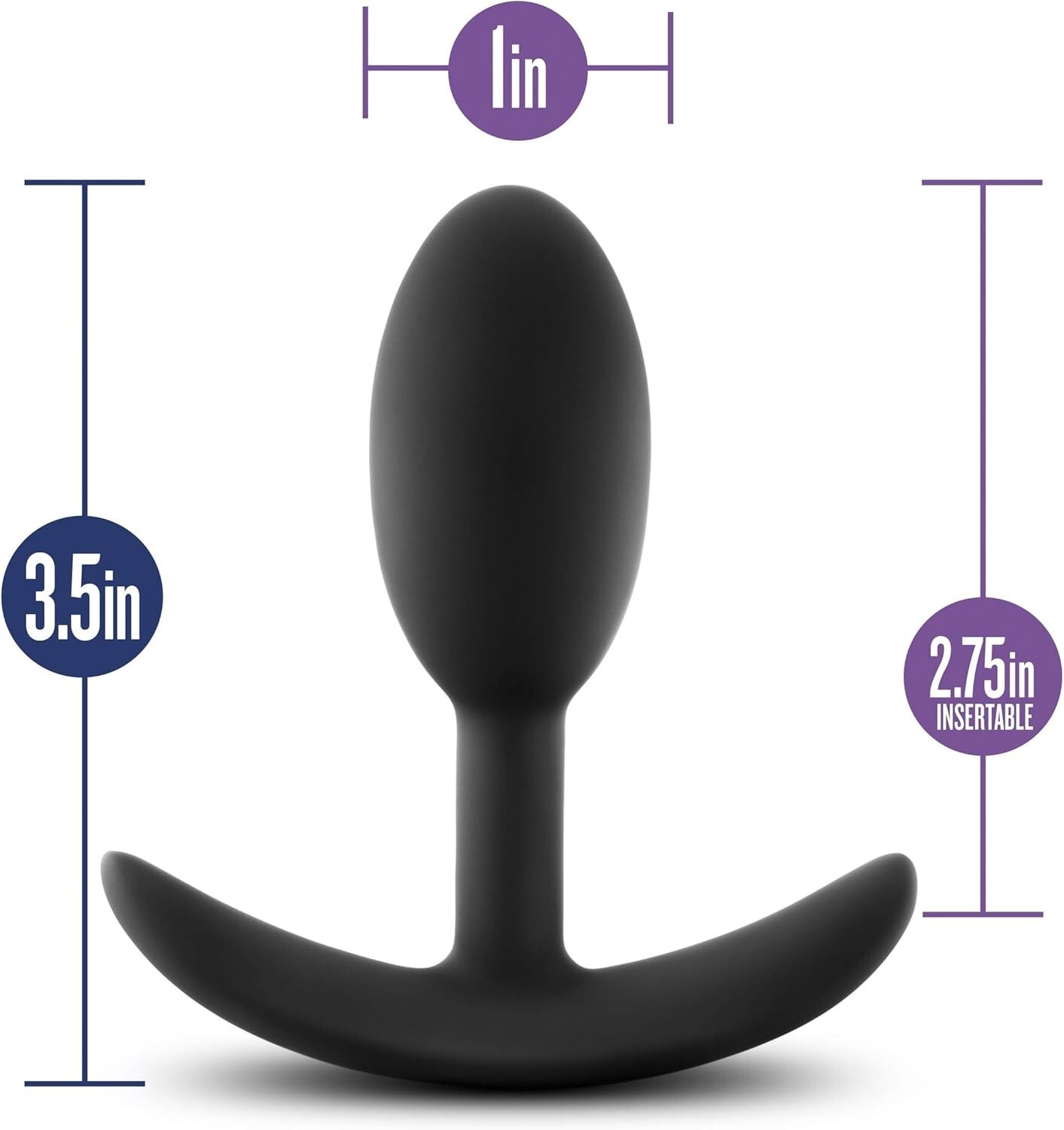 Eden 3.5” Wearable Slim Small Plug Butt Plug Sex Toy for Adults Vibrator