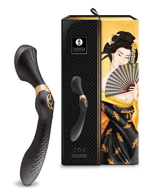 Shunga Zoa Intimate Massager, Black – 10 Vibration Modes