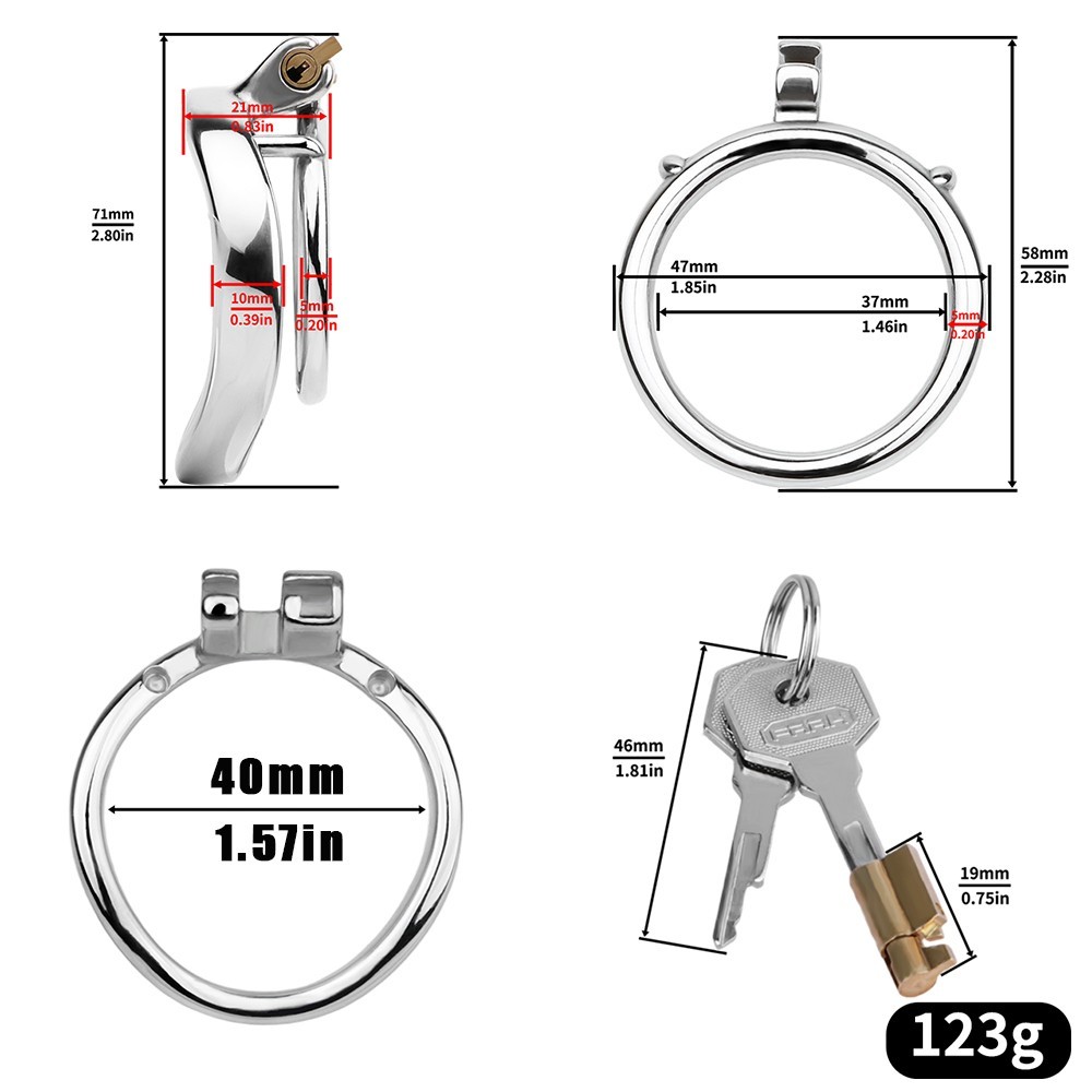 Stainless Steel Chastity Device Breathable Penis Cage Cock Ring Male Enhancement