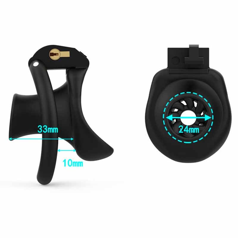Sissy Inverted Negative Chastity Cage with 4-Rings for Man Rings Chastity Device