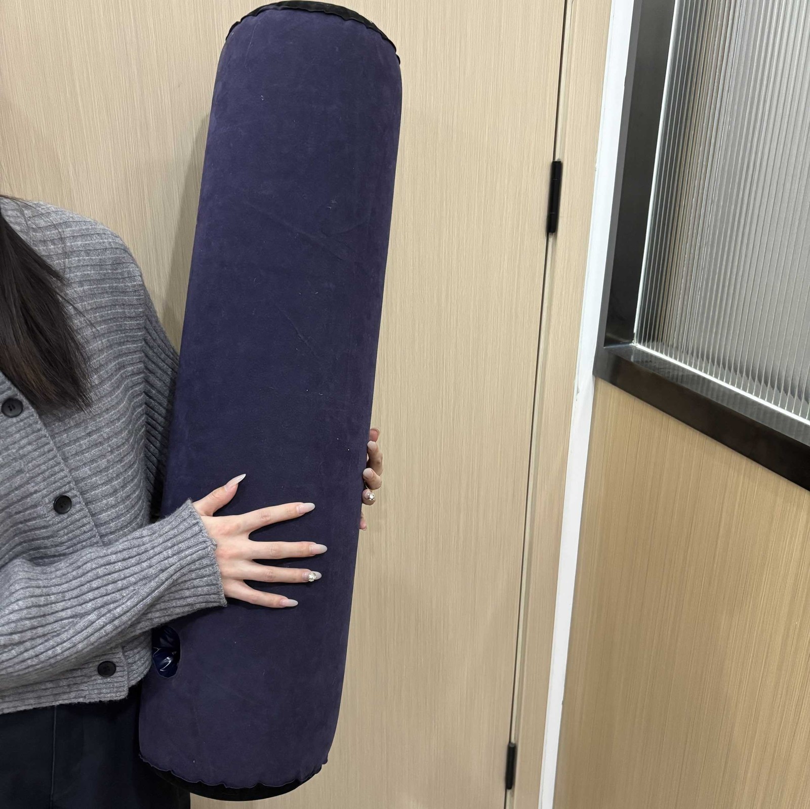 Inflatable Sex Pillow Riding Cylinder Cushion for Dildo Couples Pillow Love Aid