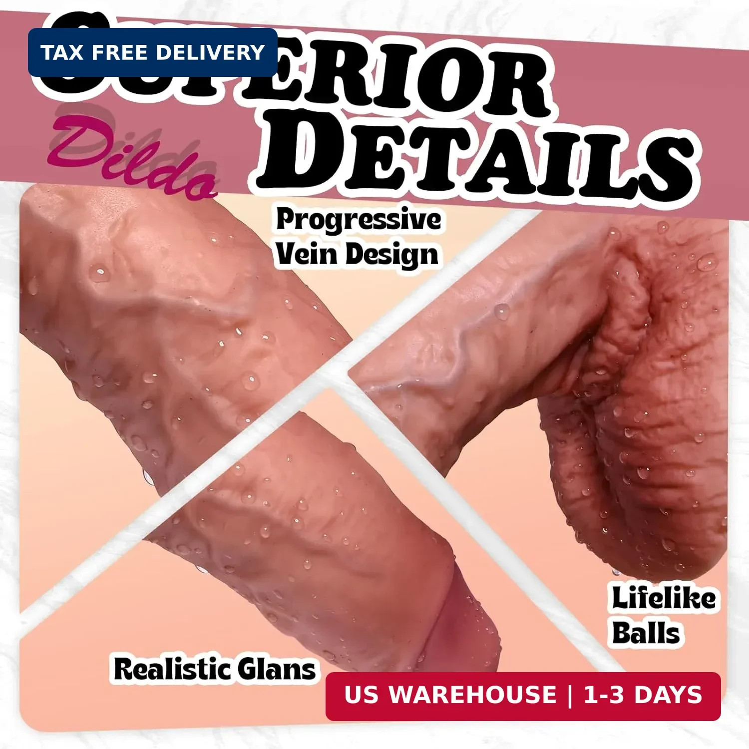 Realistic Silicone Dildo for Beginner, Soft Liquid Silicone Fake Penis for Vagin