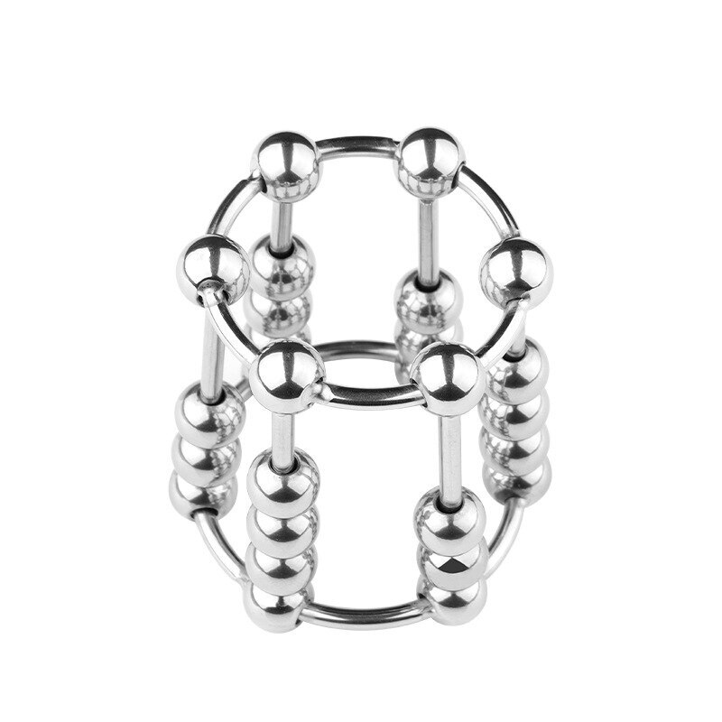 Rolling Ball Stainless Steel Penis Glans Ring Increase Orgasm Stimulate Sex Toy