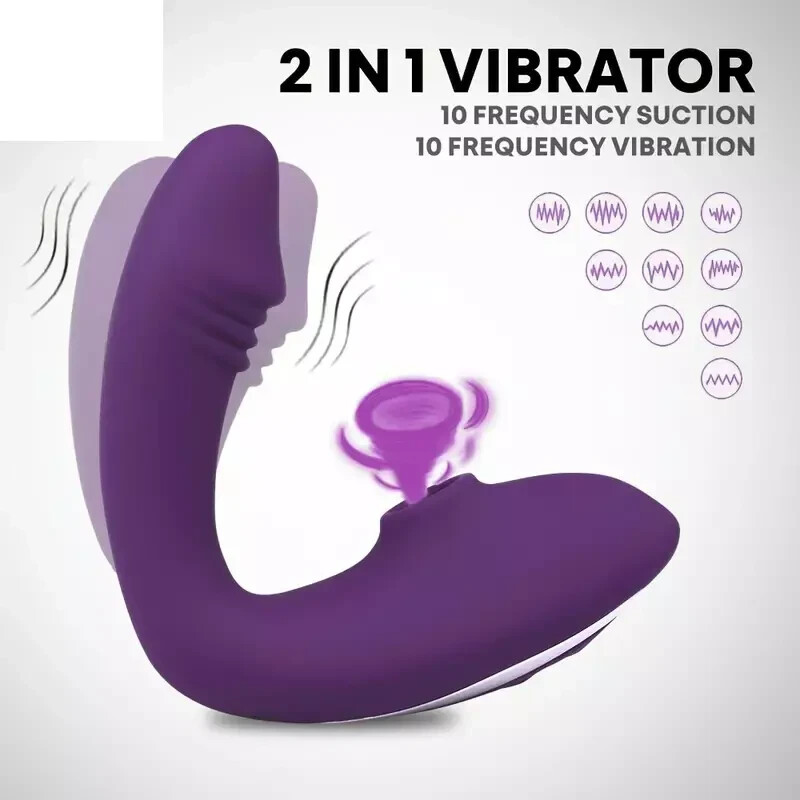 Sucking Vibrator Clit Sucker Dildo G spot Stimulator Massager Sex Toys For Women