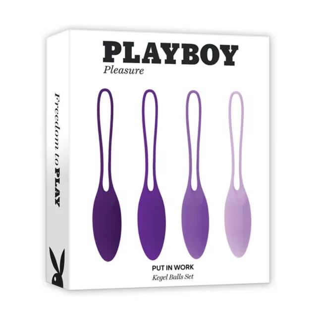 PLAYBOY Pleasure Put In Work Kegel Balls Set 4 Pack NEW ADULT TOY FREE SHIPPING!