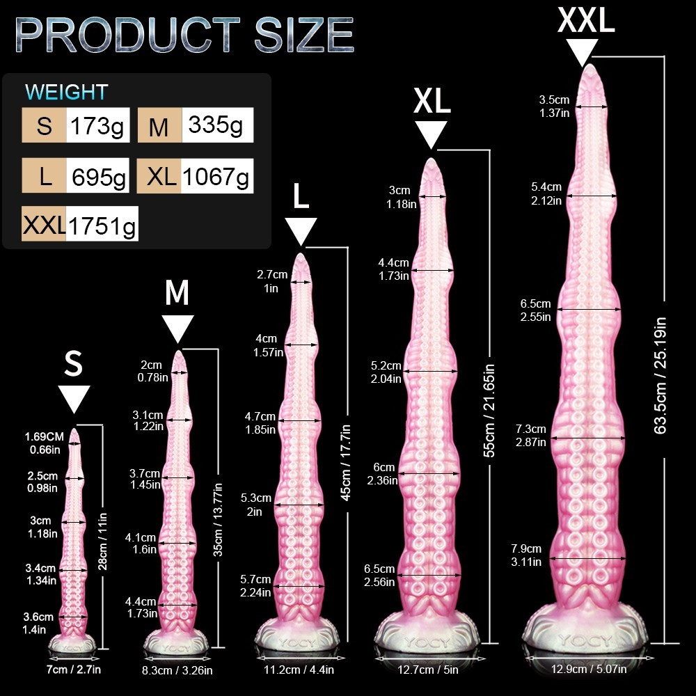 Super Long Tentacle Dildo Realistic Penis Monster Anal Plug Massager Sex Toys