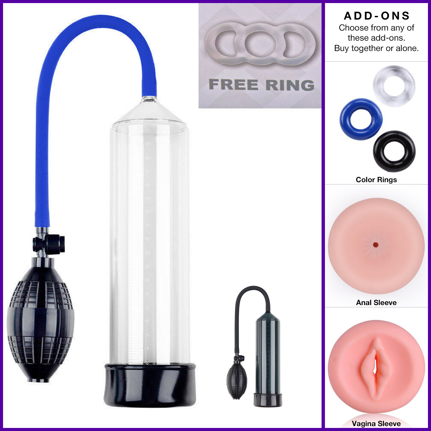 9″ ADVANCED MALE PENIS ENLARGER VACUUM AIR PUMP MEN
