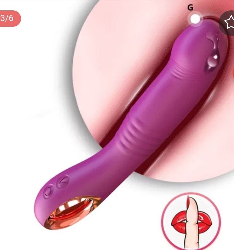 Thrusting Vibrator Loop Ring Designed Sex Toy for Women G-Spot Clitoral Pleasure