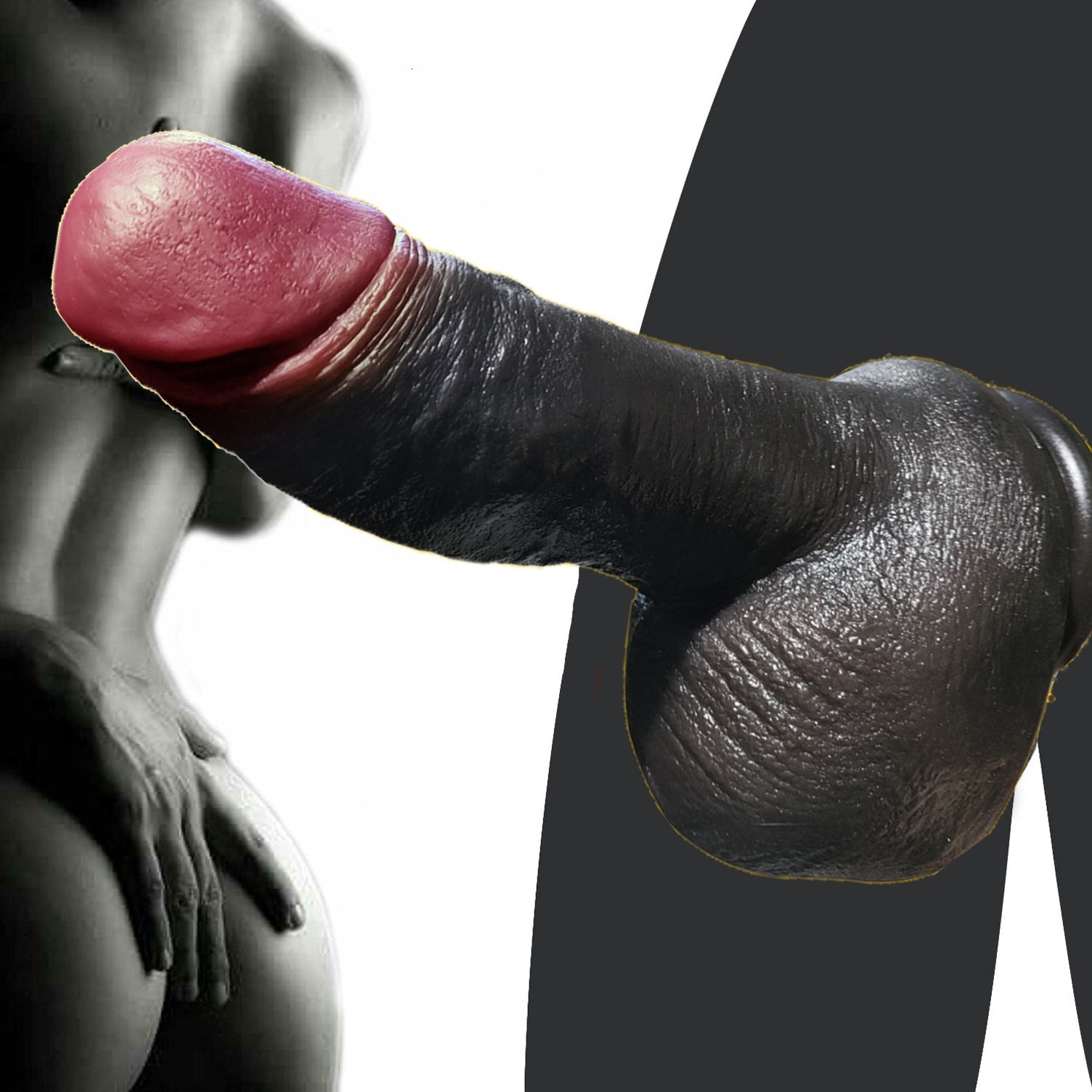 Realistic Dildo Huge Dong Thick Big Penis G-spot Dick Fat Cock Sex Toy for Women