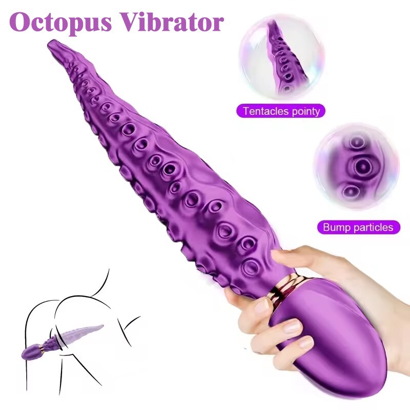 Octopus Tentacle AV Vibrator G-spot Prostate Massager Dildo Sex Toys for Women
