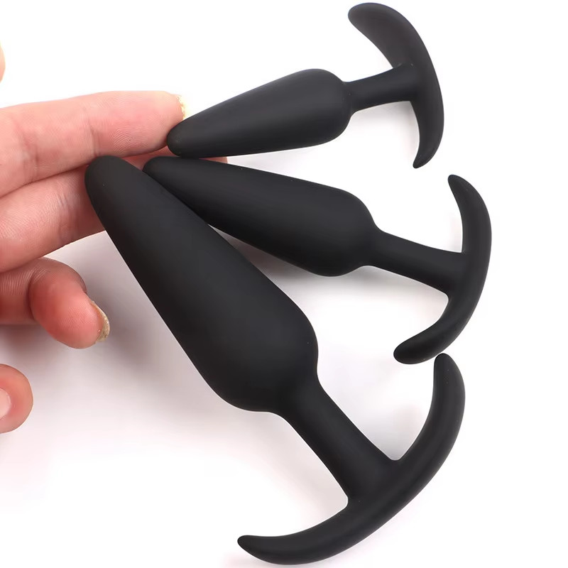 3 Piece Silicone Anal Training Starter Kits Beginner Anal Trainer Butt Plug Set