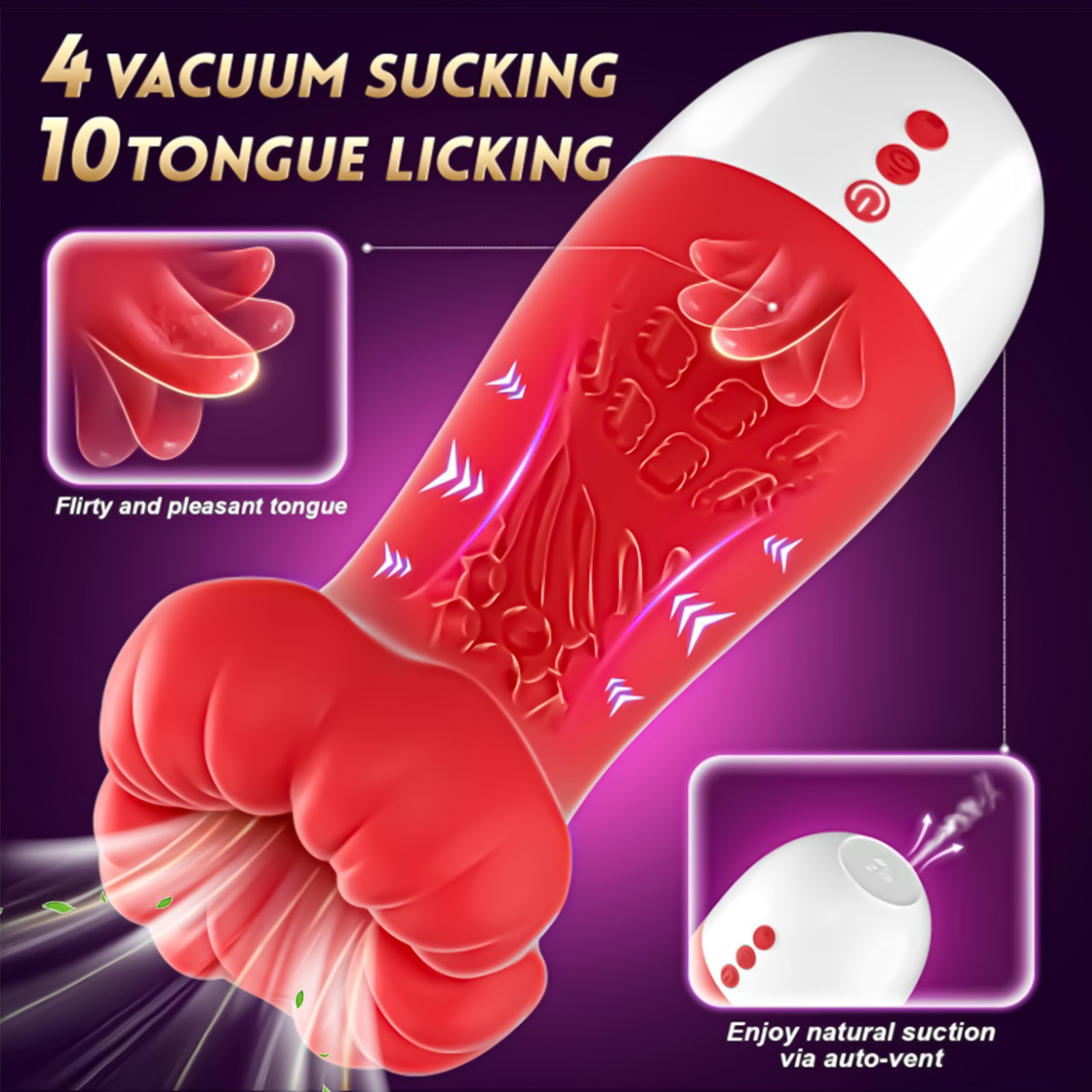 Masturbator Male Penis Pump Vibrator Sucking 10 Vibrating Modes HandsFree Men