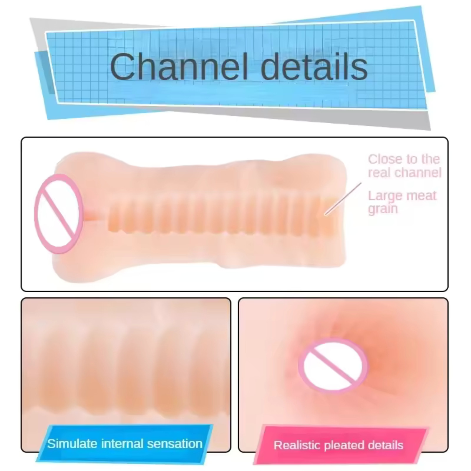 Male Masturbator Soft Real Vagina Pocket Pussy Oral Anal Blowjob Toy Men…