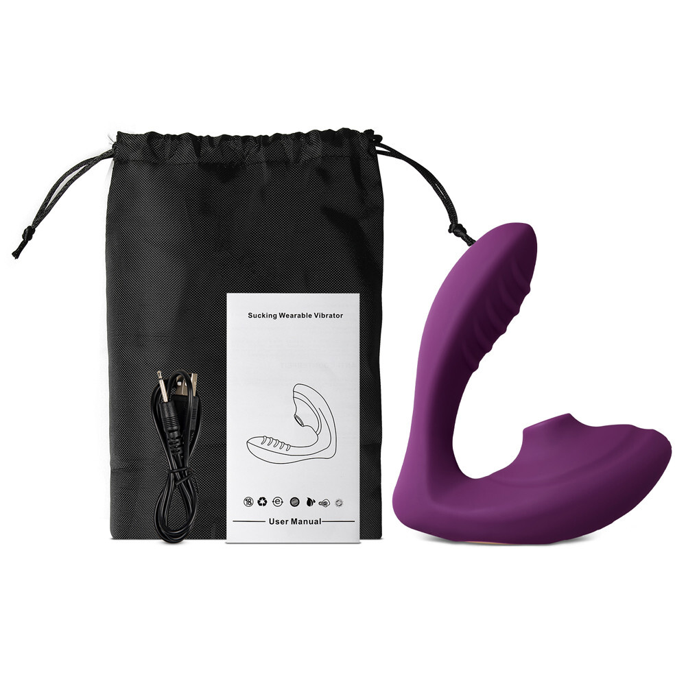 2 in 1 Clitoral Sucking Vibrator G-Spot Stimulation and Wearable Dildo 20 Mode