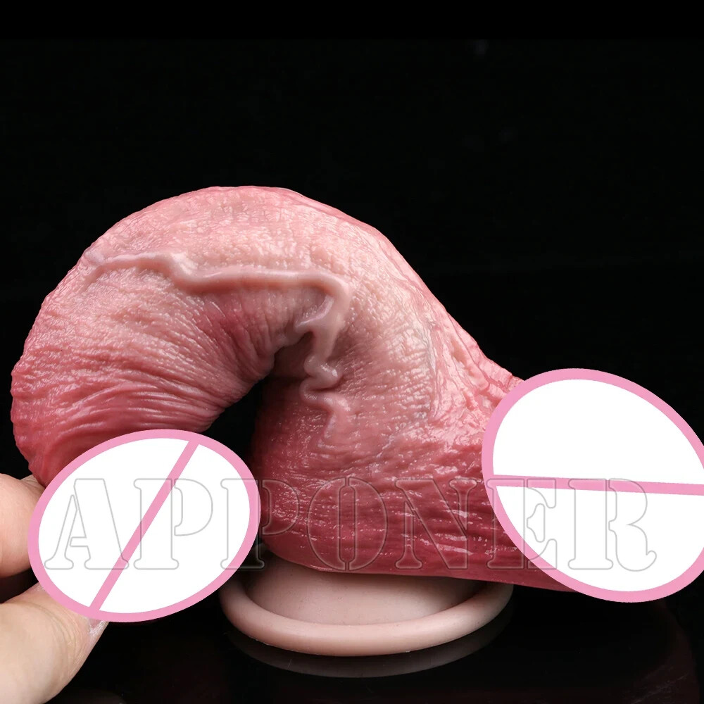 7.4 Inch Silicone Double Layer Dildo Realistic Adult Sex Toys With Male Female