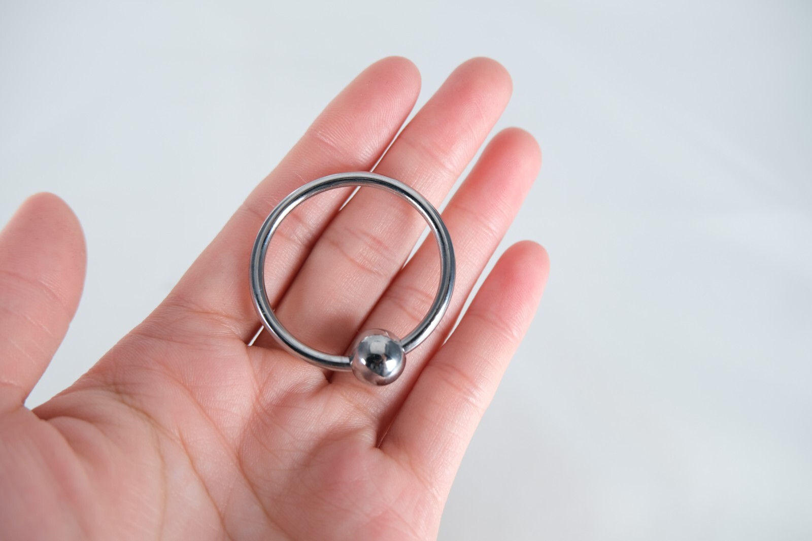 Stainless Steel Cock Ring Glans Penis With One Pressure Beads USA