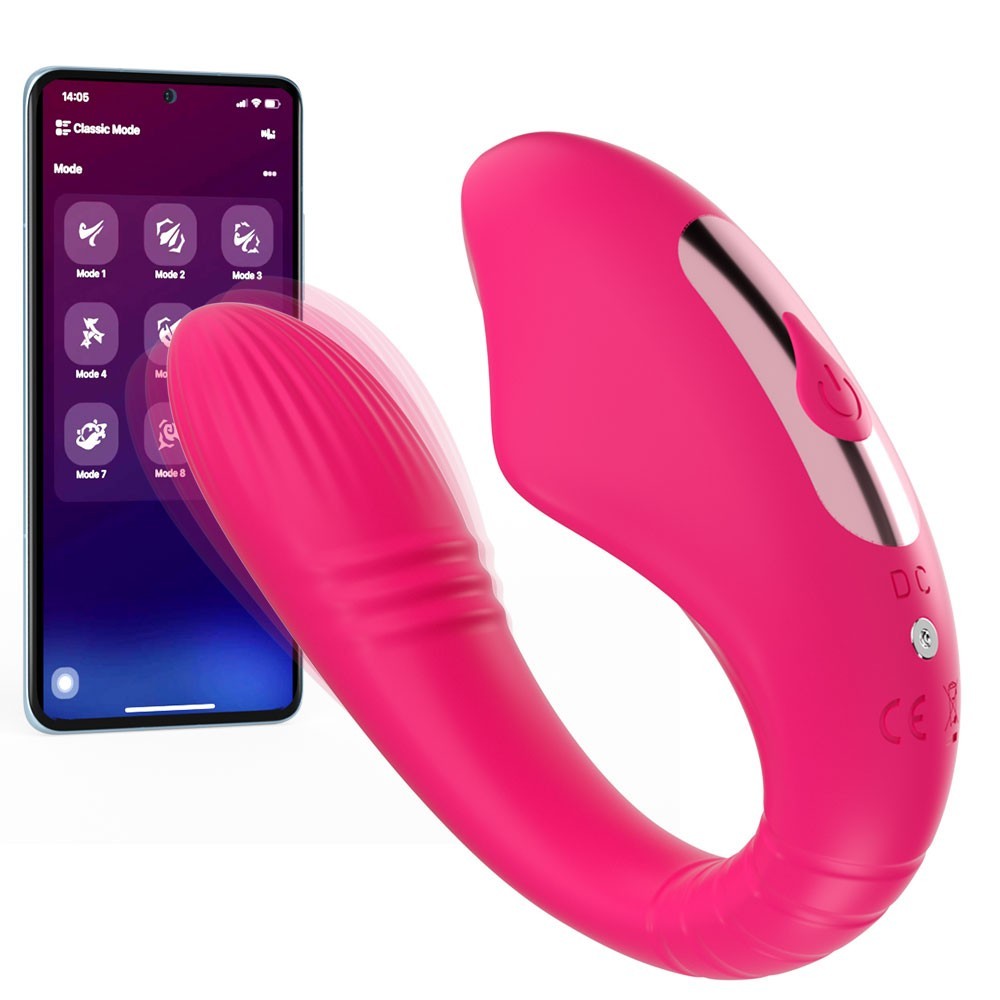 App Control Bluetooth C-Shape Suction Vibrator Clitoral G-Spot Stimulator Toy