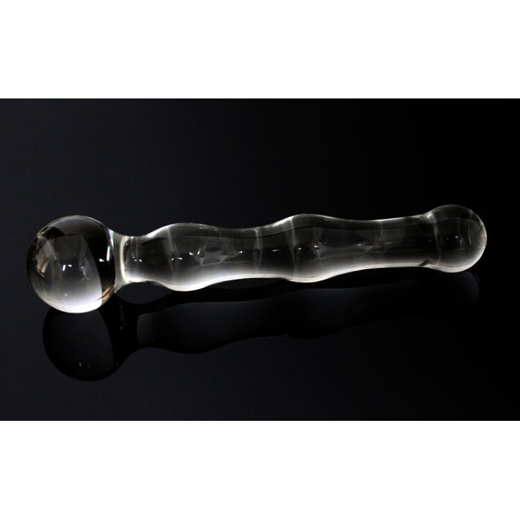 Glass Dildo Anal Butt Plug G Spot Stimulate Massager Wand Masturbator Sex Toys