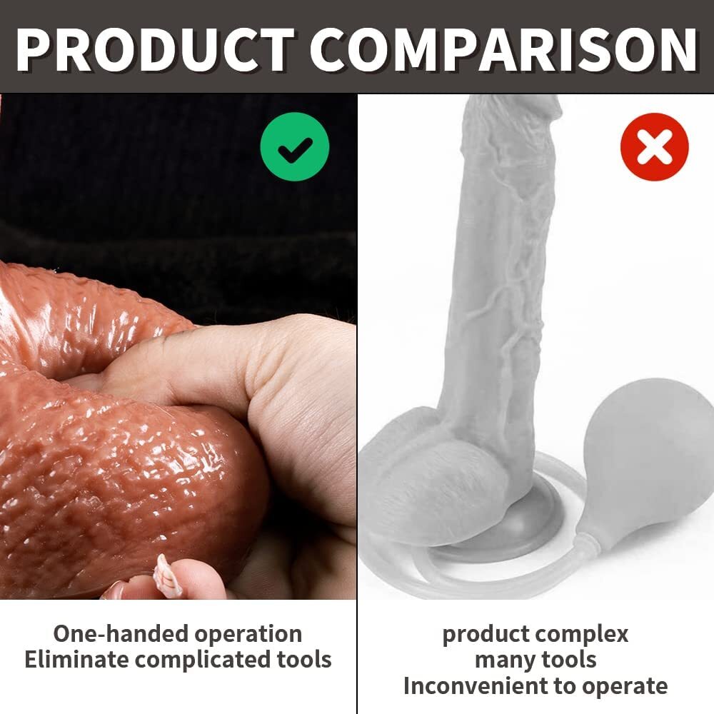 Big Squirting Ejaculating Dildo Realistic Suction-Cup Penis G-spot Anal Sex Toy