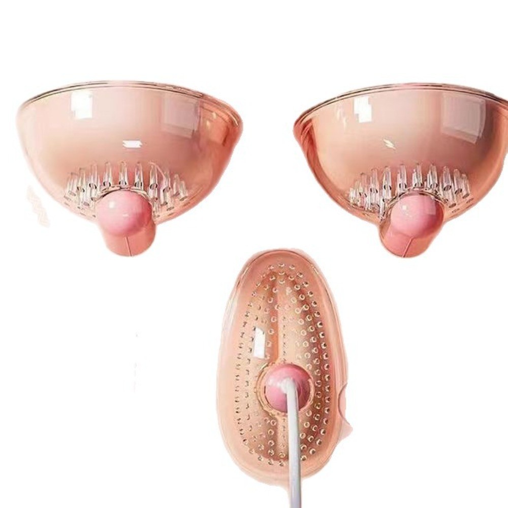 3-in-1 Wearable Vibrator Nipple Sucker & Clitoral Stimulator Breast Massage Cups