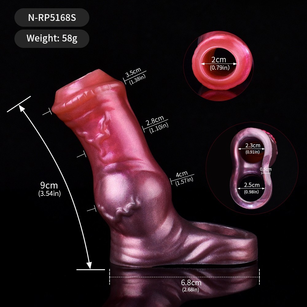 Large Fantasy Knot Penis Sleeve Silicone Sheath Cock Enlarger Enhancer Extender