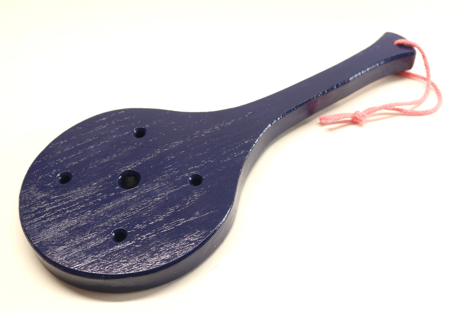 12.5″ Midnight Hedgehog Sting Spanking Paddle Red Oak Handmade USA Indigo Wood