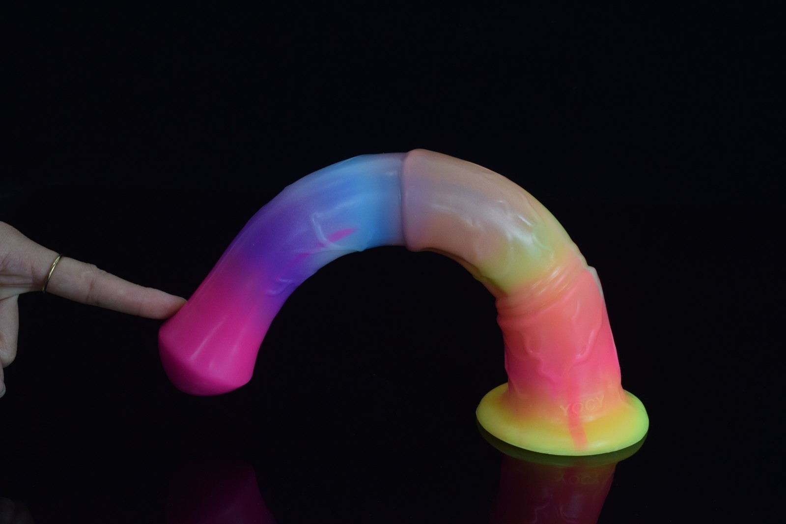 11″ Extra Long Glow In Dark Fantasy Dildo Waterproof Flexible Silicone Penis Toy