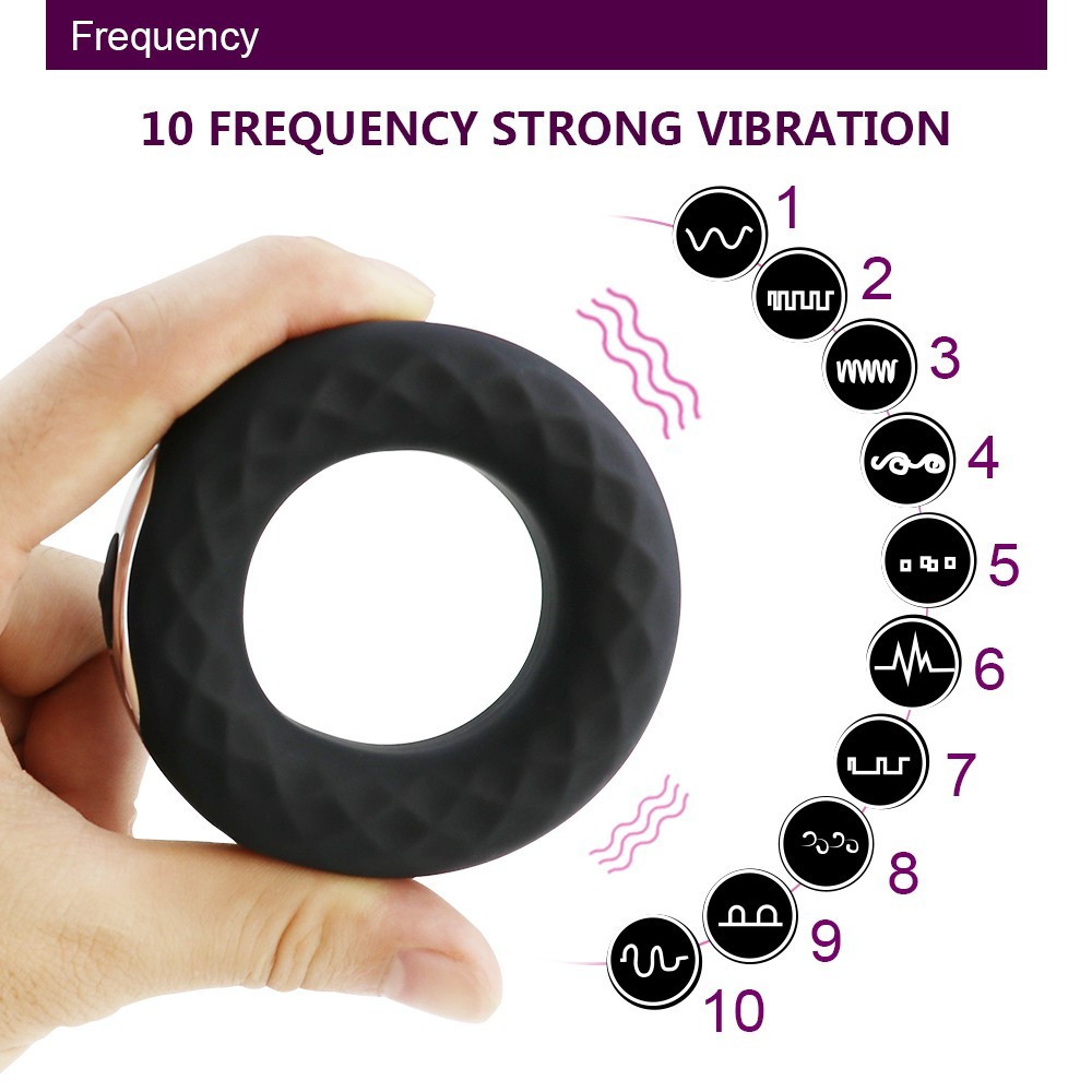 Men Penis Cock Ring Vibrator G-spot Dildo Massager Sex Toy For Women-Couples