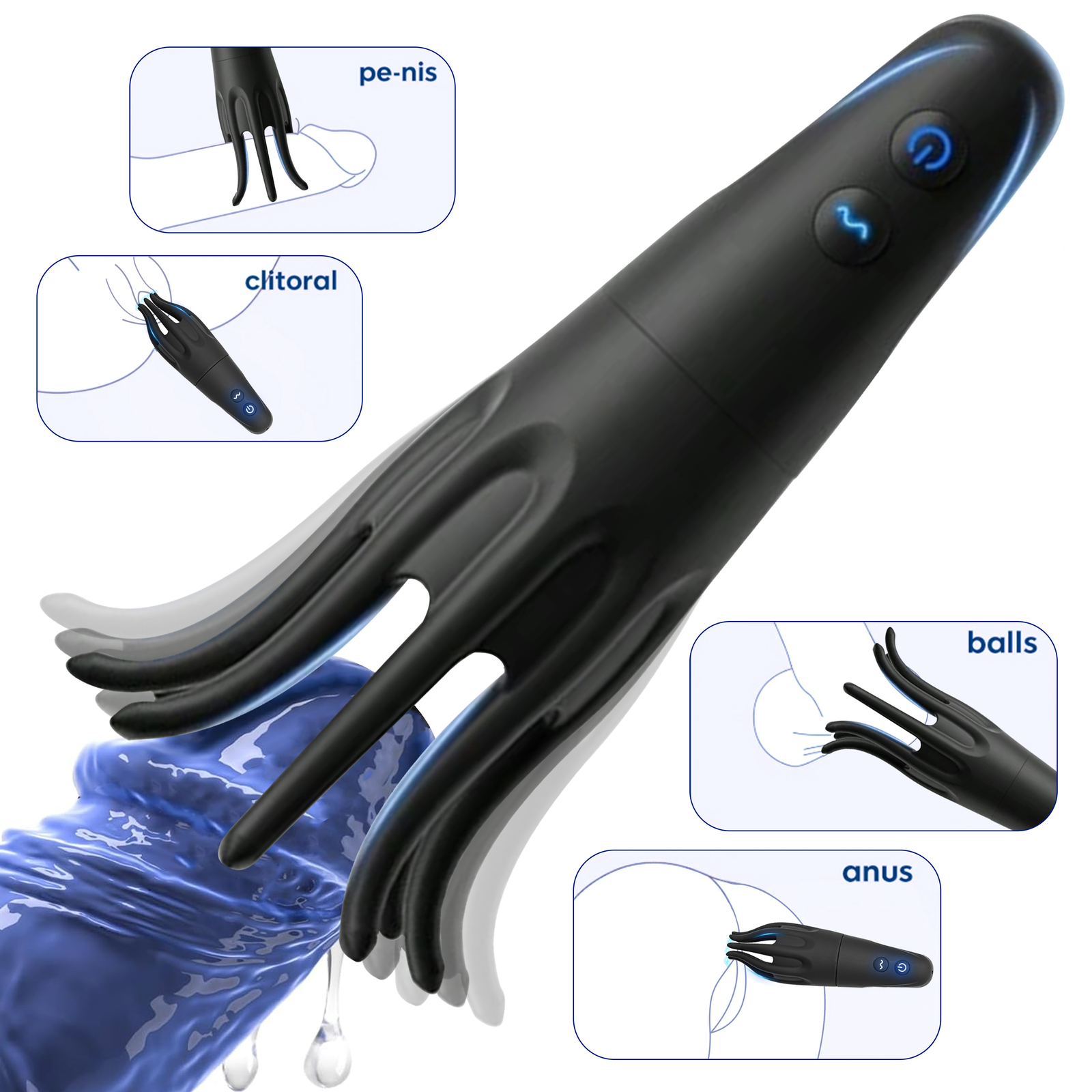 Masturbaters Automatic HandsFree Vibrating Cup Stroker Glans Trainer Sex Toy Men