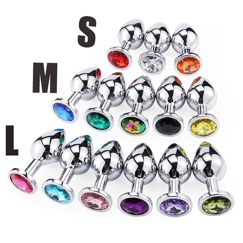 Metal Anal Butt Plug Dildo G-spot STAINLESS Sex Toy For Women Men Couple Jewel