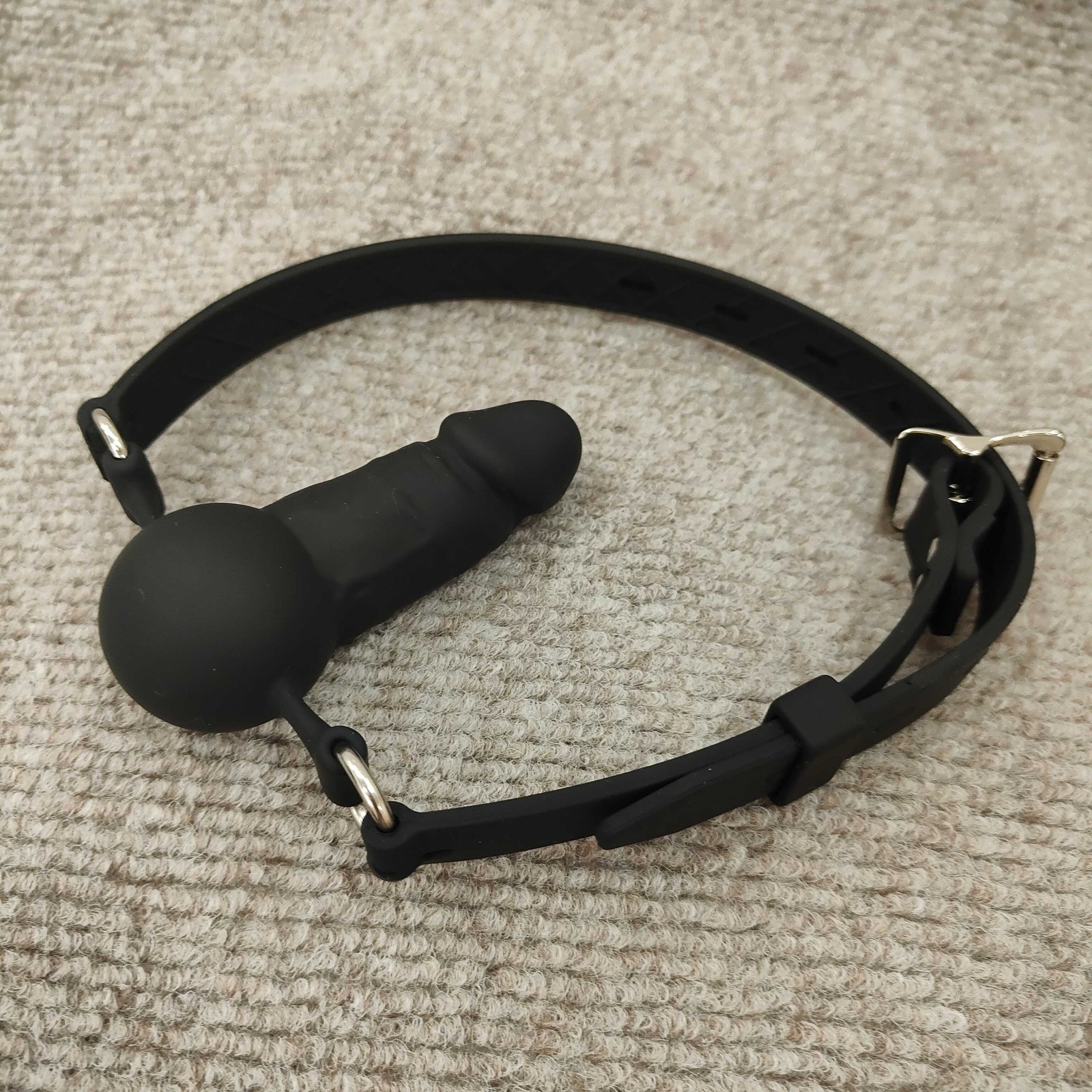 Double Headed Dildo/Ball Mouth Gag Adult Sex Toy Fixation Oral Strap-on Stuffer