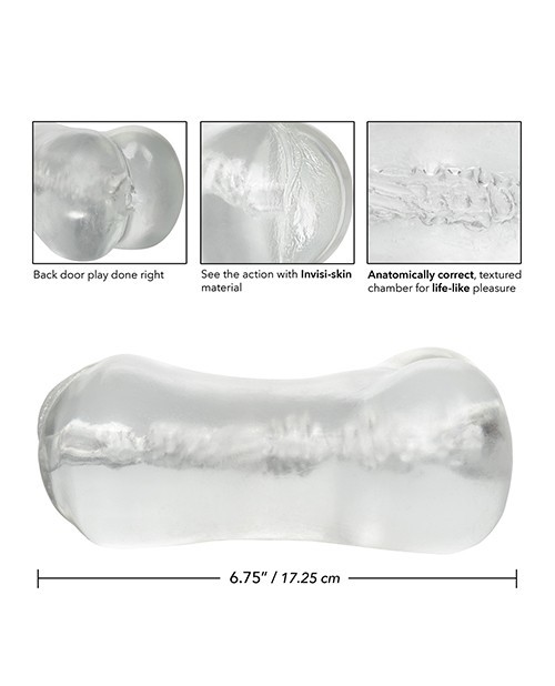Stroke It Tight Pussy/Ass Stroker Clear See Thru male masturbator mens Sex Toy