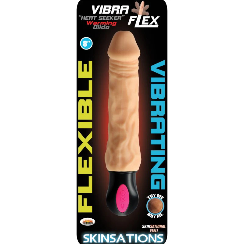 Skinsations Vibra-Flex Heat Seeker – Flexible Warming Dildo With 12…