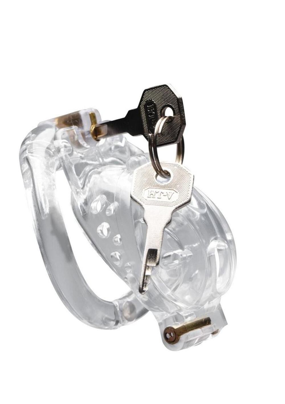 Master Series Double Lockdown Locking Customizable Chastity Cage