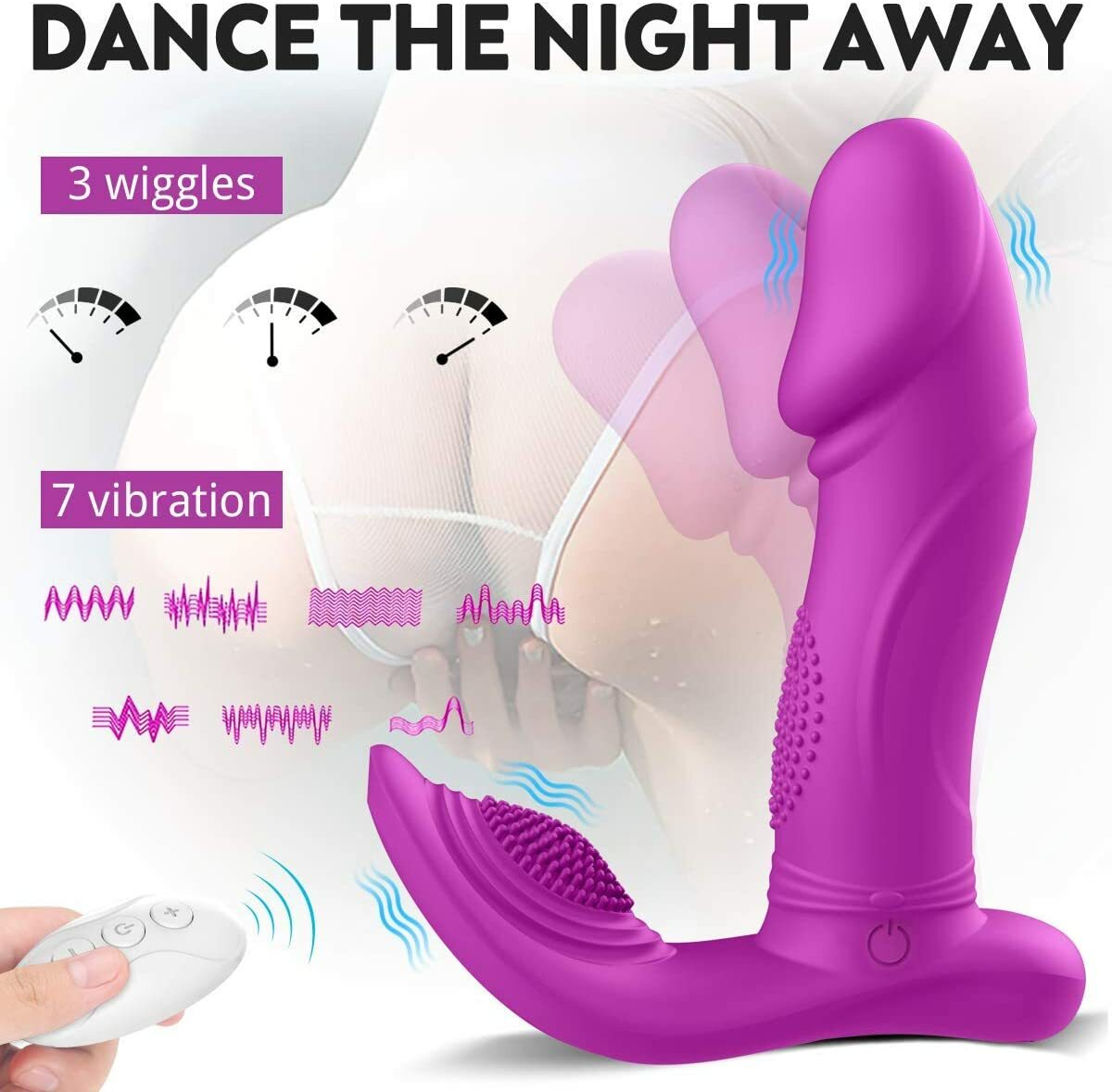 Wearable G-Spot Clit Vibrator Thrusting Dildo Massager Adult Sex Toys for Women