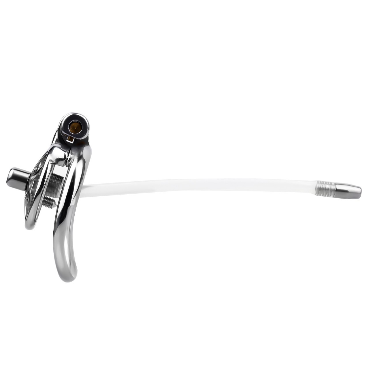 Locking Tube Male Stainless Steel Chastity Flat Cage Device Ring Bondage BDSM US