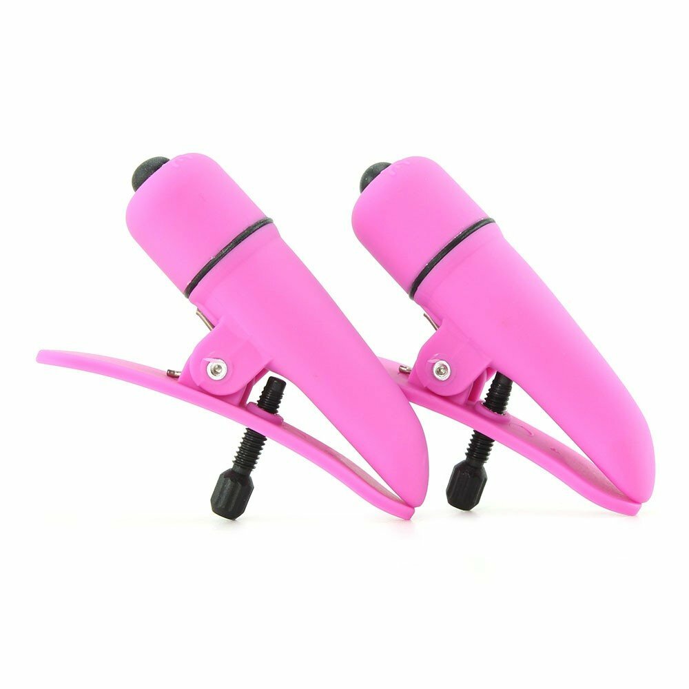 Nipplettes Powerful Vibrating Nipple Clamps Breast Vibe Vibrator Bondage Gear