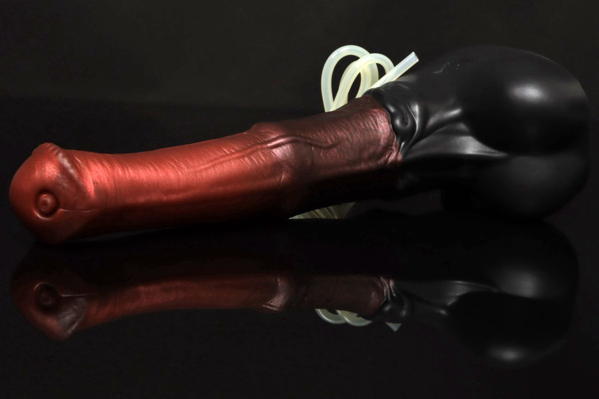 NEW Bad Dragon CHANCE UNFLARED Fantasy MEDIUM Silicone Dildo CUM TUBE + LUBE Toy