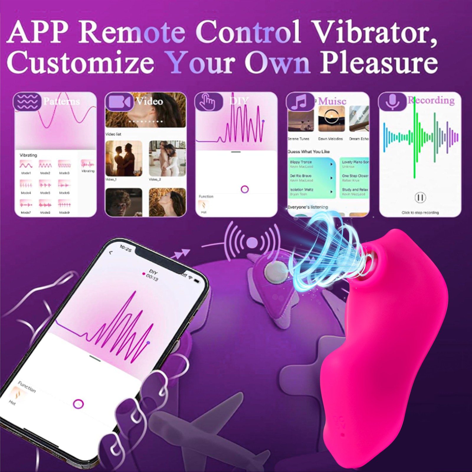 APP Remote Sucker Bullet Egg Vibrator G-spot Women Panties Clit Massager Sex Toy