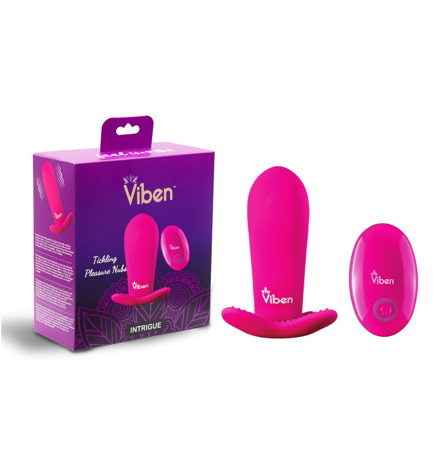 Viben Intrigue Vibe Hot Pink – Wearable Vaginal Vibrator Tickling Pleasure Nubs