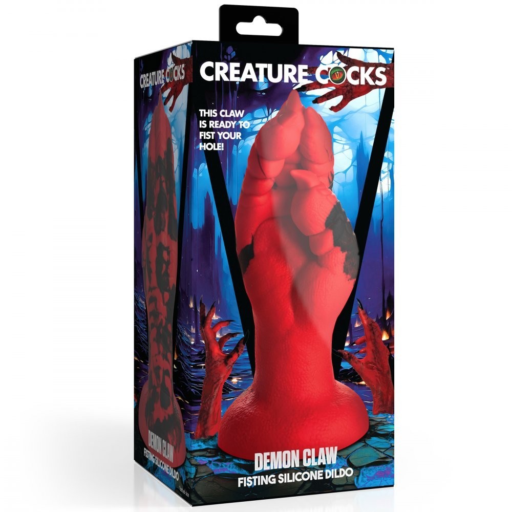 Demon Claw Fisting Silicone Dildo Red Creature Cocks Satan Cock Suction Cup Stra