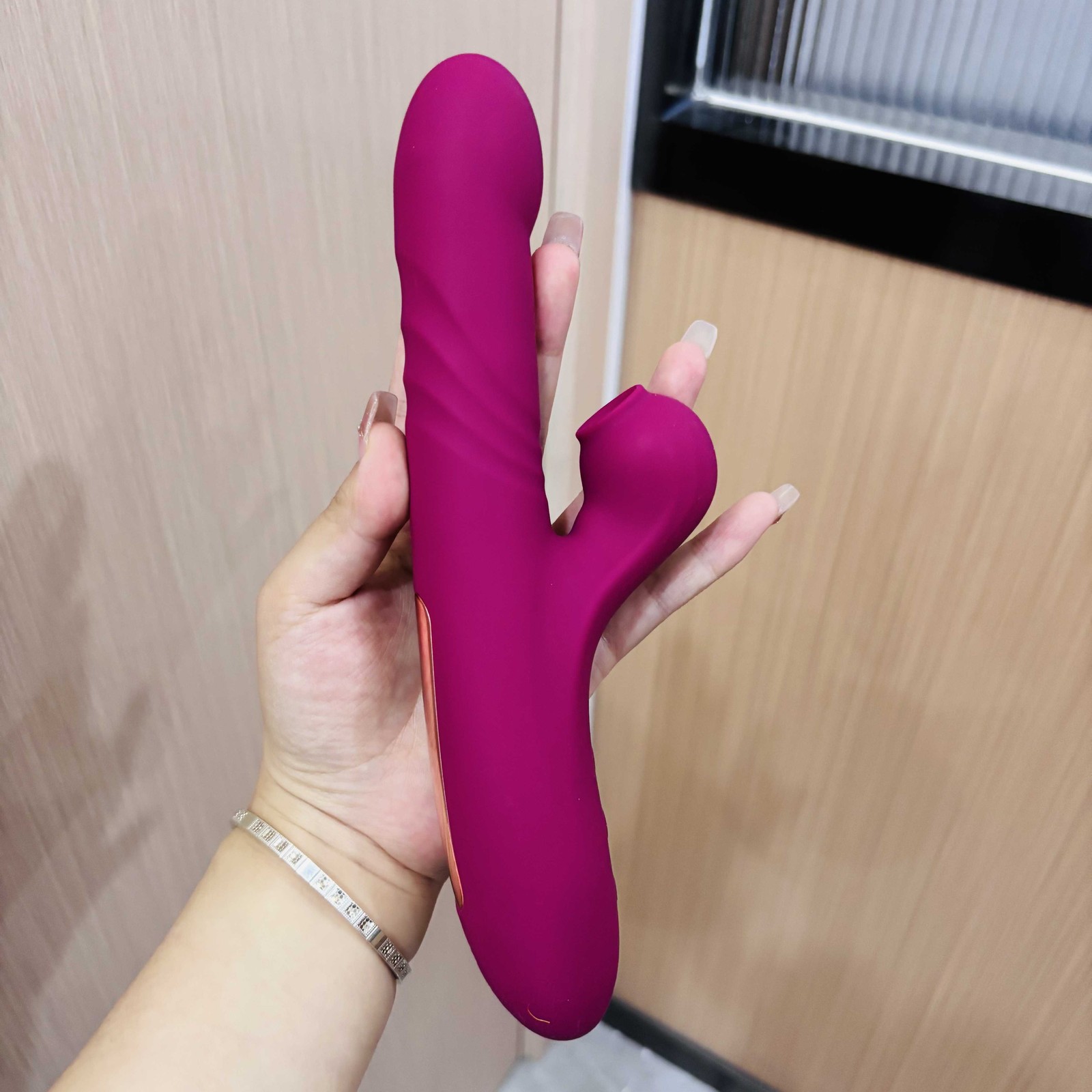 Thrusting Dildo Vibrator Sucker Clitoral G-Spot Stimulator Massager Wand Sex Toy
