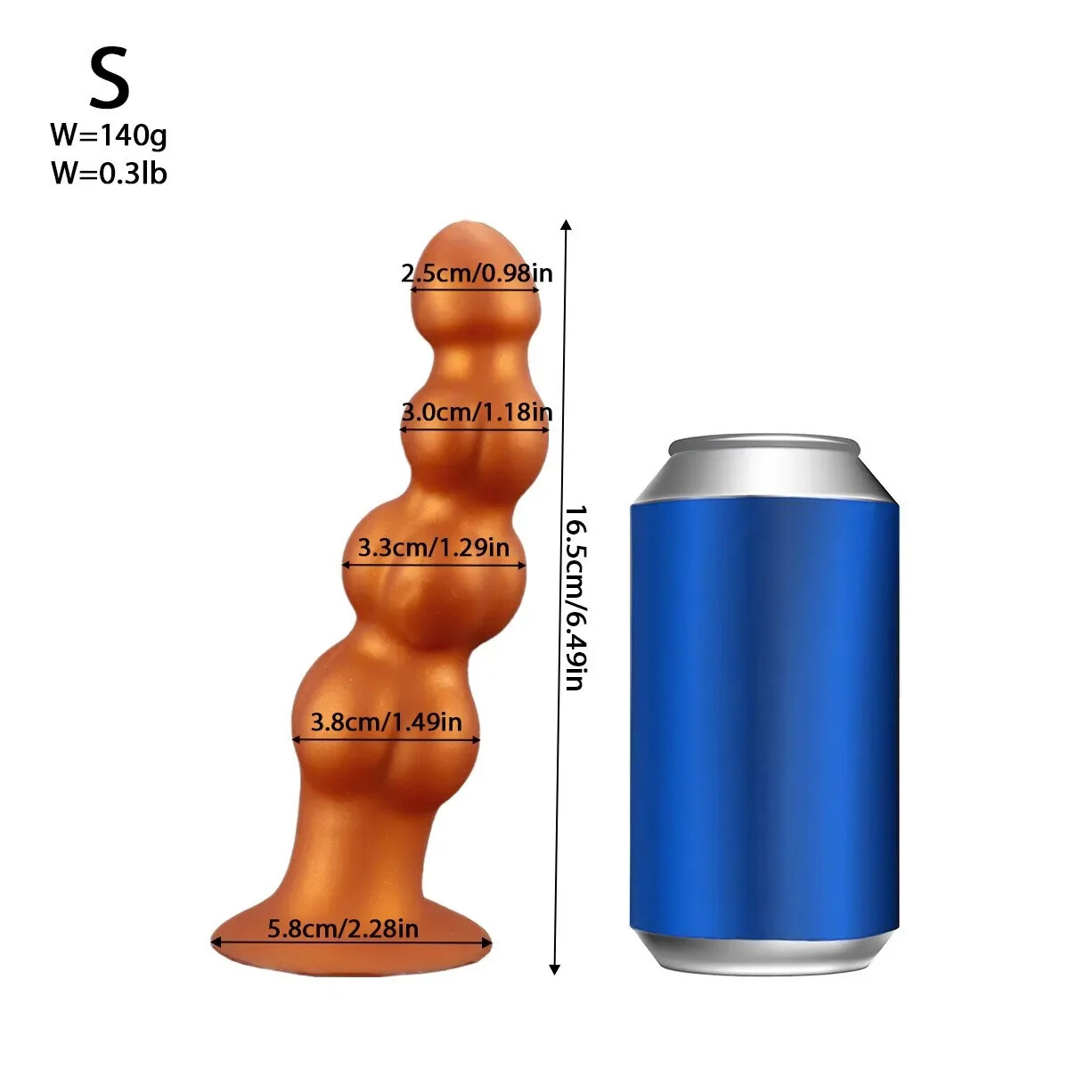 S/M/L Gold Anal Plug Massage Pull Bead Soft Butt plug Sex Toys Real Masturbators