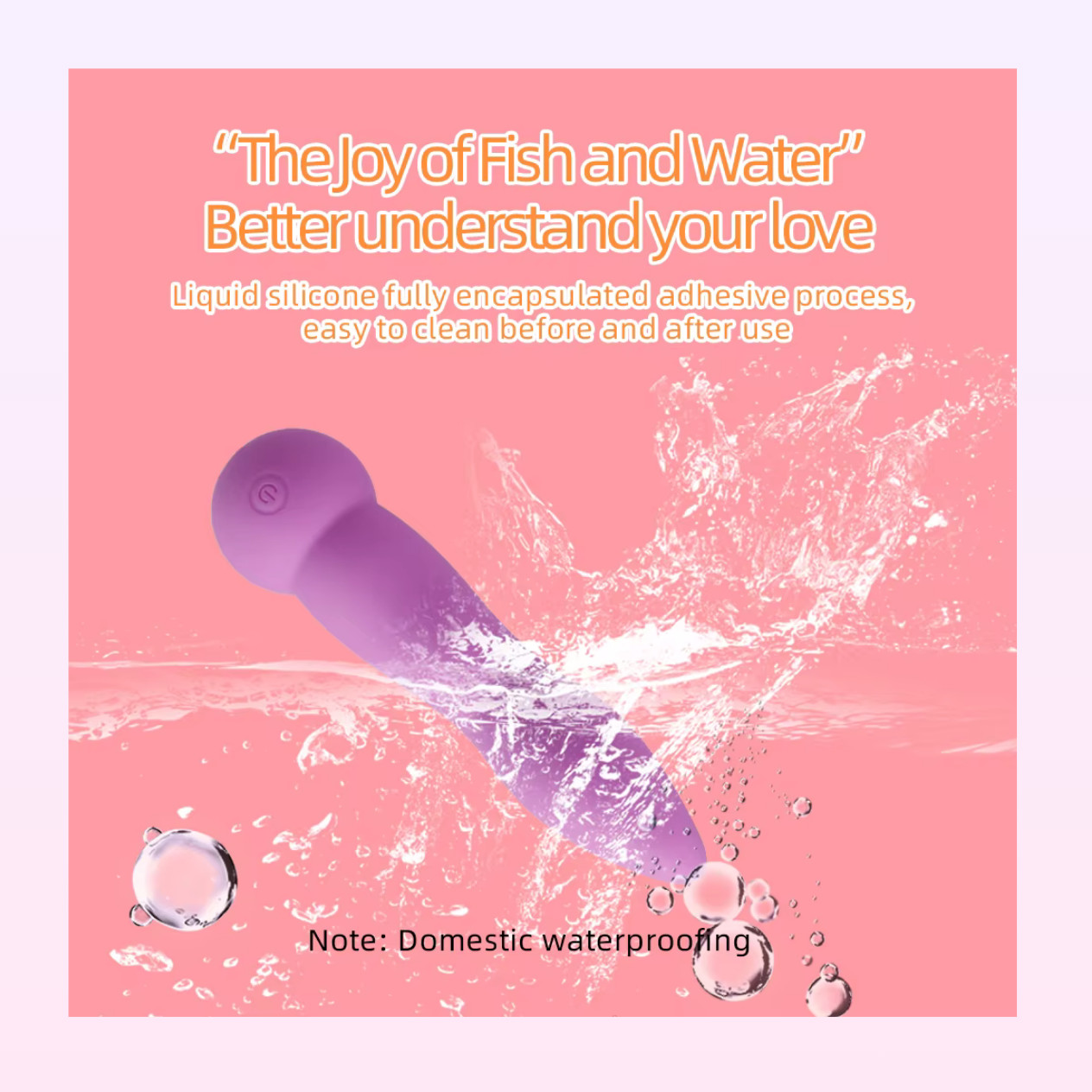 Mini Wand Vibrator Liquid Silicone 10-Mode USB Rechargeable Compact