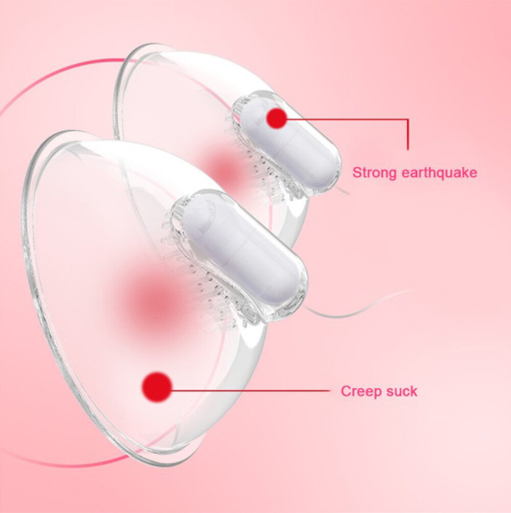 Breast Nipple Clit Pussy Sucker Suction Remote SM Bondage-Vibrator-Sex Toy-Women
