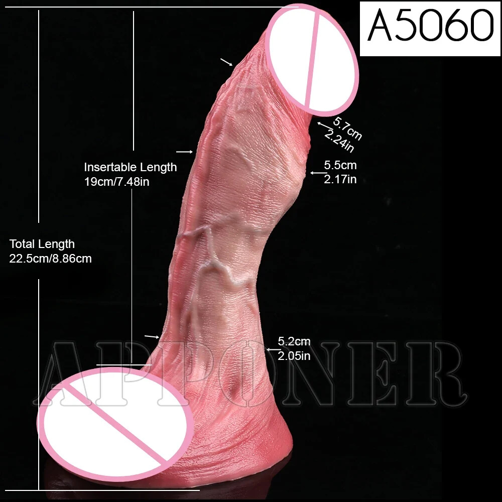 9.06 Inch Long Realistic Dual-Layer Dildo with Strong Sucker Silicone Adult Toys