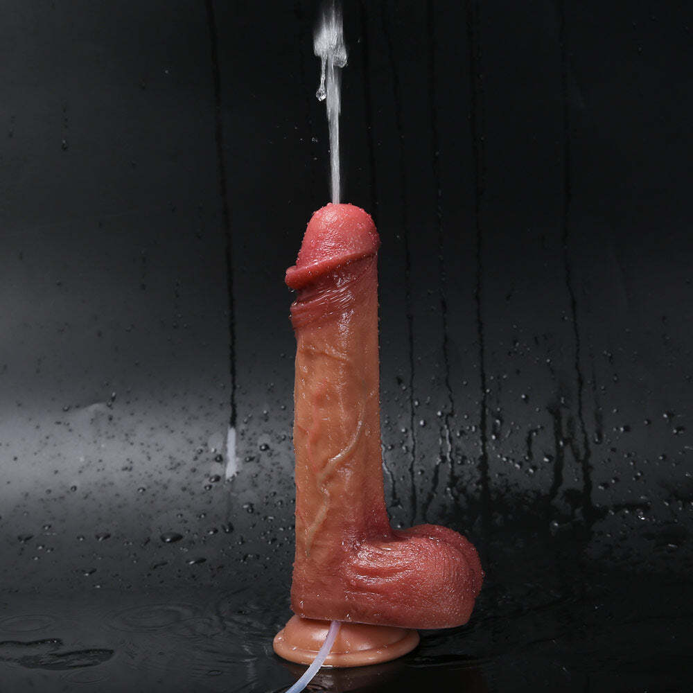 8in Liquid Silicone Realistic Dildo G-Spot Ejaculating Squirting Cum Balls Cock